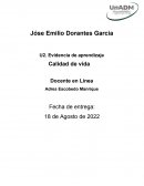 U2. Evidencia de aprendizaje Calidad de vida