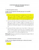 Cuestionario de trabajo social e intervencion