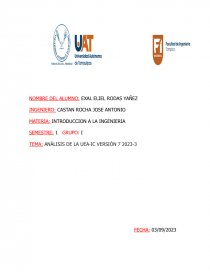Análisis de la UEA-IC Versión 7 2023-3. Página 1