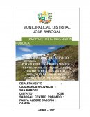 Mejoramiento del servicio de agua potable del caserio camish del centro poblado pampa alegre