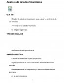 Análisis de los estados financieros