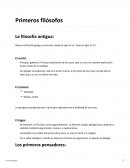 Resúmen primeros filósofos