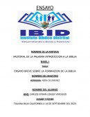 Ensayo breve sobre la formacion de la Biblia