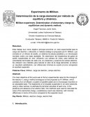 Determinación de la carga elemental por método de equilibrio y dinámico