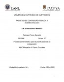 Proceso administrativo para la planificación de un presupuesto