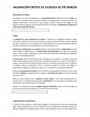 Valoración crítica de la busca de Pío Baroja