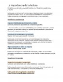 La importancia de la lectura