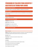 Programa de talleres para gerentes y asistentes de tienda Papa Johns