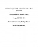 Actividad Integradora .Selección de texto e ideas aplicables. El principito. Antoine de Saint-Exupéry