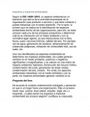 Aspectos e impactos ambientales