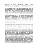 La crisis economica global como preambulo de la Segunda Guerra Mundial