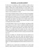 Eutanasia: ¿un suicidio asistido?