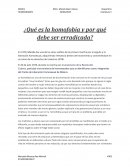 ¿Qué es la homofobia y por qué debe ser erradicada?