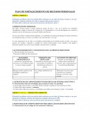 Plan de fortalecimiento de recursos personales
