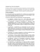 Concepto de titulo de crédito