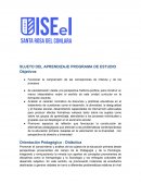 Sujeto del aprendizaje programa de estudio