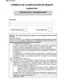 Formato de planificación de debate