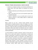 Evidencia: Tratados internacionales en materia comercial