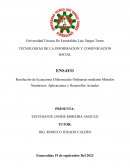 Resolución de Ecuaciones Diferenciales Ordinarias mediante Métodos Numéricos: Aplicaciones y Desarrollos Actuales