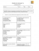 Prueba de lenguaje 7-A “ La decisión de Ema”