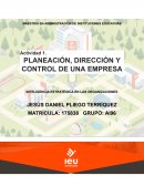 Actividad Planeación, dirección y control de una empresa. ISCEEM