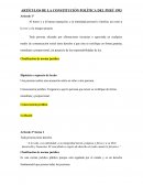 Artículos de la Constitución política del Perú 1993