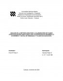 Análisis de la metodología para la elaboración de planes (caso educación)