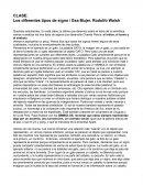 Los diferentes tipos de signo / Esa Mujer. Rodolfo Walsh