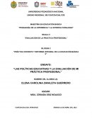 Las políticas educativas y la evaluación de mi práctica profesional
