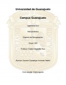 Hidrodinámica. Examen de Recuperación
