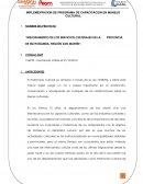 Mejoramiento de los servicios culturales en la provincia de Moyobamba, región San Martín
