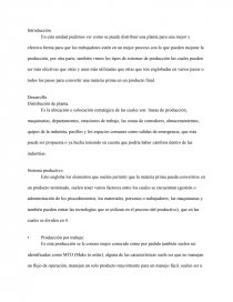 Reporte Distribución de planta. Página 1