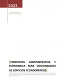 Propuesta administrativa y económica para comunidades de edificios y condominios