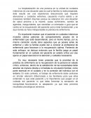 La instancia de un ser querido en la unidad de cuidados intensivos