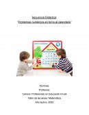 Secuencia Didáctica: “Problemas numéricos en torno al calendario”