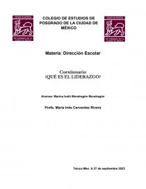 Cuestionario ¿Qué es el liderazgo?. Página 1