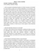 Cultura e Identidad ¿Cómo se expresan los estereotipos de género en la familia, la escuela y la comunidad?