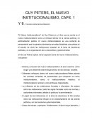 Guy Peters "El nuevo institucionalismo"