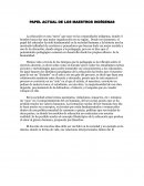 Papel actual de los maestros indígenas