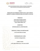 Prevalencia de deterioro cognitivo en el adulto mayor adscrito al modulo gerontologico del ISSSTE La paz, BCS