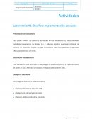Laboratorio 1 Diseño e implementación de clases Programación Avanzada