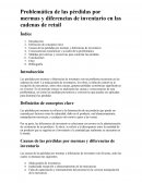 Problemática de las pérdidas por mermas y diferencias de inventario en las cadenas de retail