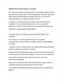 Diferencia entre ética y moral