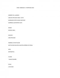 Embarazo a temprana edad. Página 1