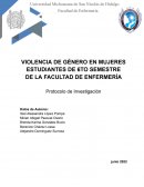 Violencia de género en mujeres estudiantes de 6to semestre de la facultad de enfermería