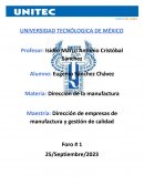 Dirección de empresas de manufactura y gestión de calidad