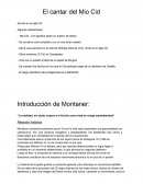 Resumen de la introducción teórica de Alberto Montaner Frutos sobre El Cantar del Mio Cid
