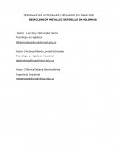 Reciclaje de materiales metálicos en Colombia