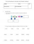 Evaluación matemáticas ‘‘Multiplicación y división’’ 4to básico
