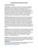 El artículo 58 de la constitución de 1920